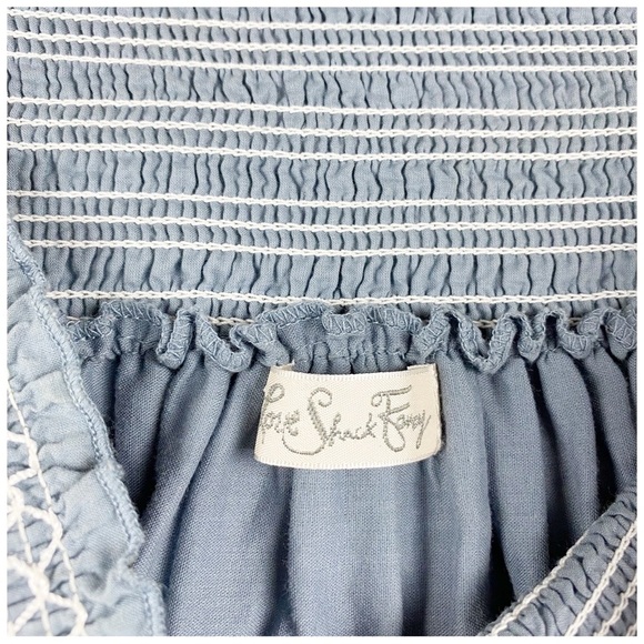 LoveShackFancy Beach Mini Skirt‎ in Denim Size 0/XS - Picture 11 of 11
